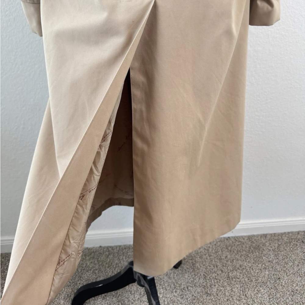 Vtg Etienne Aigner Trench Coat Women’s 10 Double Breasted Belted Tan Old Money - Picture 6 of 10